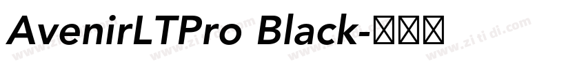 AvenirLTPro Black字体转换